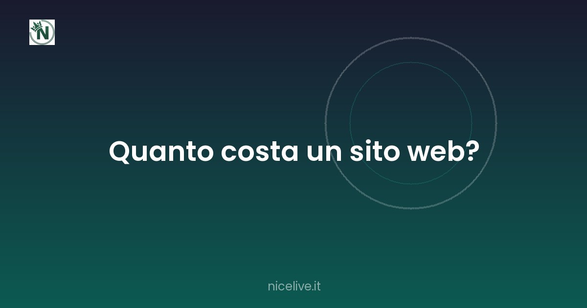 Quanto costa un sito web?